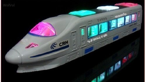 WolVol Bump & Go Electric Flash Light Train Toy with Music