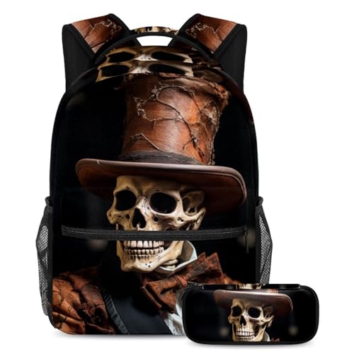 Sac à dos squelette Halloween pour étudiant enfant garçon et fille
