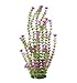 CNZ Aquarium Plastic Plant Decoration w Ceramic Base Medium 15-inch, Green Purple