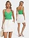 Kate Kasin White Skirt Skorts for Woman with Pockets, Summer Mini Skirt with Shorts Underneath, Dressy Casual A Line Skirts 2026 S