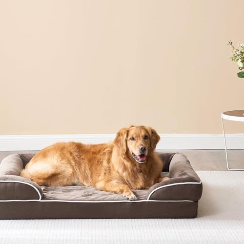 Image of Cutepups Orthopedic Dog Bed Comfortable Dog Mattress for Sleeping, Washable pet Bed for Dogs (Dark Brown, 3XL)