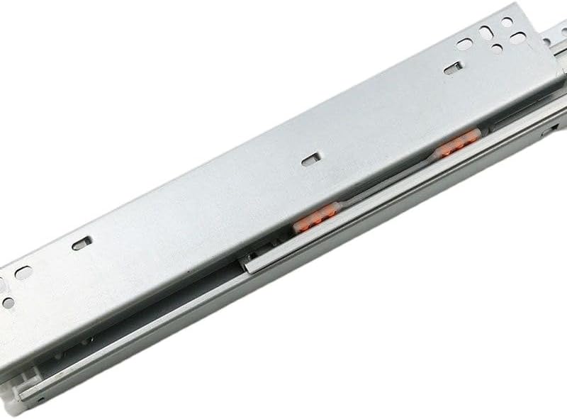 Hardware Full Extension Side Mount Drawer Slides Bottom Mounting Jewelry Track Watch Showcase Slide Bread Cabinet Cushioning Damping Guide Three Rails(24 inches)