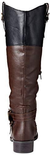 Rampage Women's Ivelia Fashion Knee High Casual Riding Boot, Brown/Black, 7.5 M US