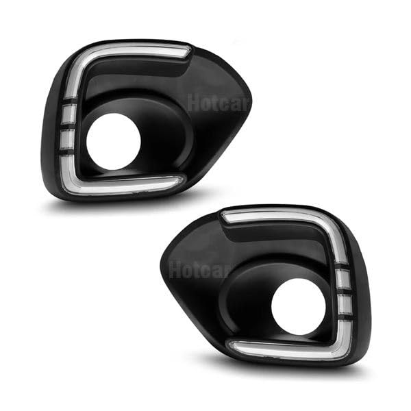 Image of DDA Enterprises DRL Front Bumper Lights with Yellow Turn Signal Light Day Running Light FOG Light DRL with INDICATOR for baleno 2022 and Above (set of 2PCS)