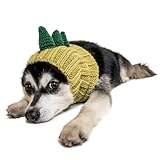 Zoo Snoods Dinosaur Dog Costume - Neck and Ear Warmer Headband Protector (Medium)