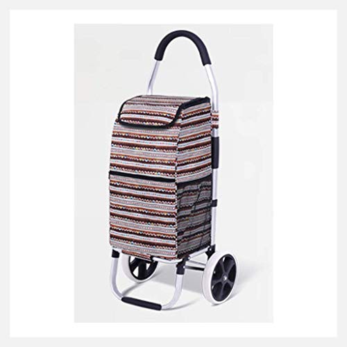 DCYEQRQ Shopping Trolleys Shopping Cart Folding Portable Climbing Stairs Trolley Trailer Aluminum Alloy Rod Home Shopping Cart Small Cart Reusable Shopper Bags Vision