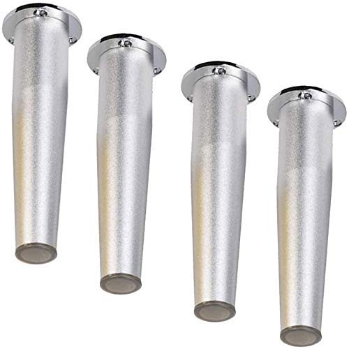 Pieds de meuble réglables en aluminium argent 12cm pour canapé et table basse