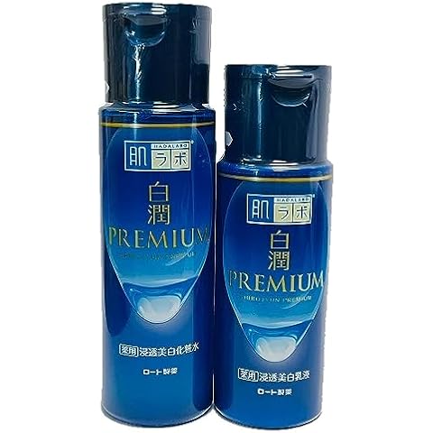 ROHTO Hadalabo Shirojun Premium Lotion 170ml and Premium Milk 140ml set Cover