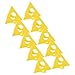 Mini Cone Painting Stand, 10 Pack, Yellow ABS, 2.4 Inch Sides, 2 Inch Height, for Cabinet Doors and Woodworking