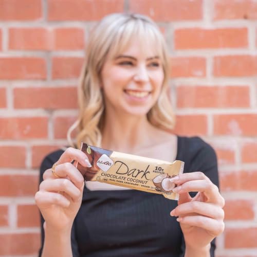 Image of NuGo Dark, Pretzel & Coconut, 12g Vegan Protein Bar, Gluten Free, 24 Count