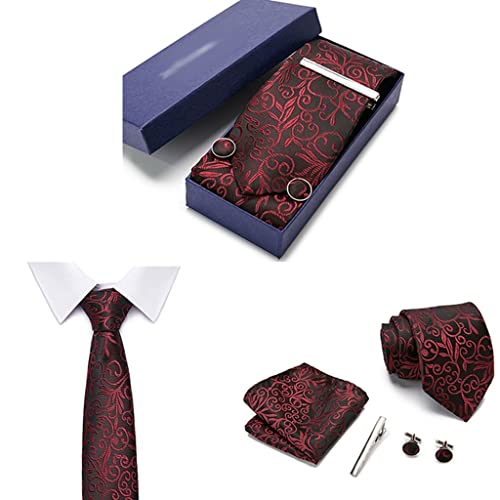 Set corbata de seda 7.5 cm en caja para regalo
