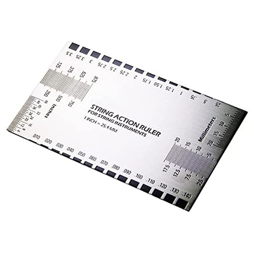 Forever-Direct Regla de calibre de acción de cuerdas, kit de herramientas de configuración de guitarra para bajo eléctrico y guitarra acústica
