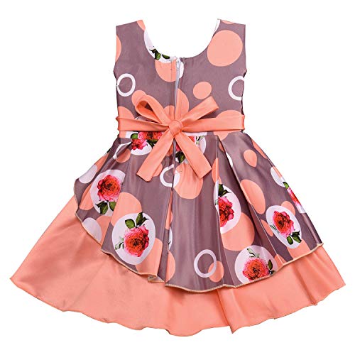 Image of Wish Karo Baby Girls Satin Frock Dress-(fe2803)