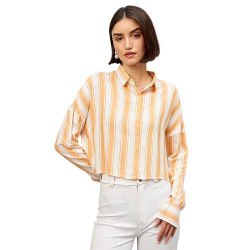 Image of Chimpaaanzee Women Drop Shoulder Crop Shirt