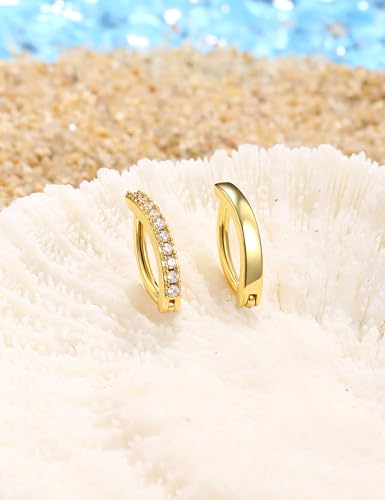 FIASASO 2Pcs 14G Clicker Belly Button Ring for Women Surgical Steel CZ Opal Belly Ring Simple Reverse Navel Rings Body Jewelry2