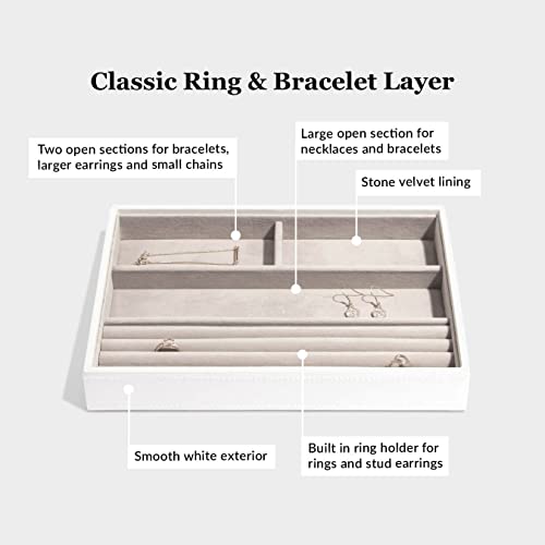 Boîtes à bijoux classiques Stackers M or blanc et rose | Coffret 4 pièces