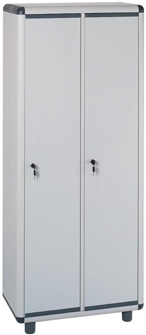 Rocard ® | Armadietto Armadio da Spogliatoio | Mobile Mobiletto | 2 Ante |Chiusura Ante con Chiusura a Chiave | 4 Ripiani Totali | Misure :39cm Profondità x 72 cmLarghezza x 175 cm Altezza