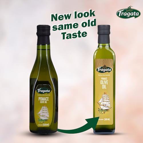 Image of Fragata Pomace Olive Oil 500 ml | Used for Cooking, Sauteing, Marinades, Dips, Salad Dressing |All purpose cooking oil for everyday Indian cooking