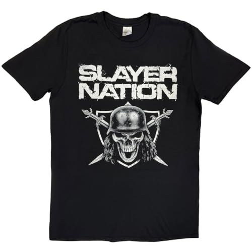 Image of Slayer Slayer Nation 2015 Dates Official Tee T-Shirt Mens Unisex (Medium)