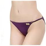 HITKUL 天然繊維 ビキニ ローライズ ショーツ フェチ スリム (M, 紫)