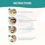 Garlic press rocker, crusher, mincer tool stainless steel with a Garlic Peeler, spatula, and Brush extract more Garlic Paste. The Garlic Mincer Tool Squeezes, Extracts, Crushes - Image 4