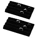 Adorox 2 Sets of Finger Black Velvet Ring Trays Accessory Foam Pads Showcase Counter Top Display Jewelry Holder 5.5''