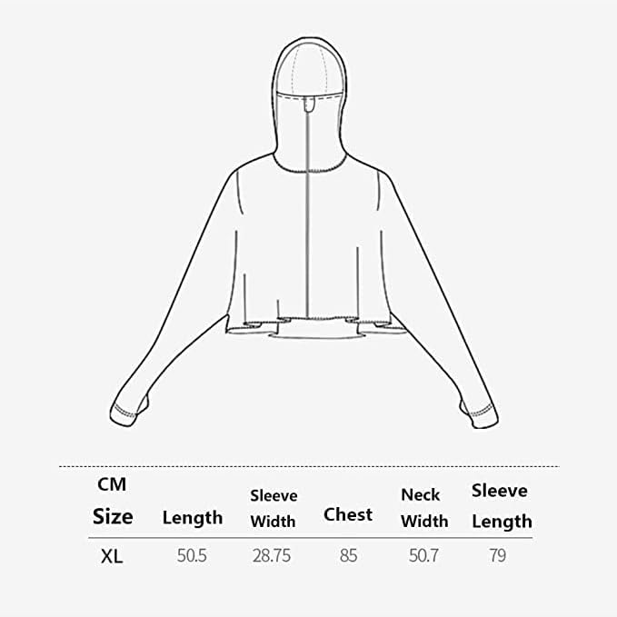Miniatura 9 de Chaquetas recortadas de protección solar UPF 50+ para mujer, con capucha y protección UV, ligeras, transpirables, para exteriores