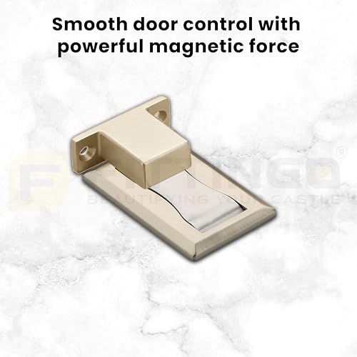 Image of Premium Concealed Magnetic Door Stopper /Door Stopper Magnetic /Stainless Steel Floor Mount Door Magnet /Stylish Stopper for Home /Office and Hotels - Matt Finish - Square - (Pack of 1)