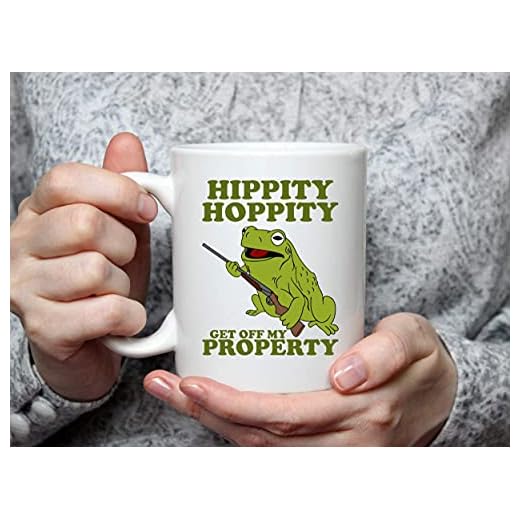 Hippity Hoppity Get Off My Property mugg rolig kaffemugg keramik 3,25 dl Travl kaffe te muggar koppar MPBZZU
