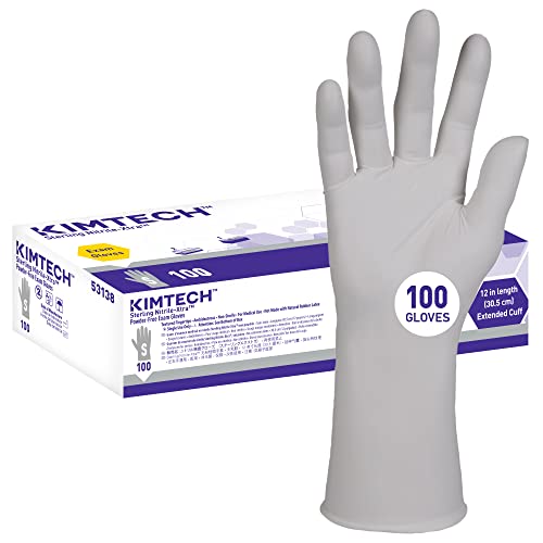 Kimtech™ Sterling Nitrile-Xtra™ Exam Gloves (53138), 3.5 Mil, 12”, Ambidextrous, Small, 100 Gloves/Box