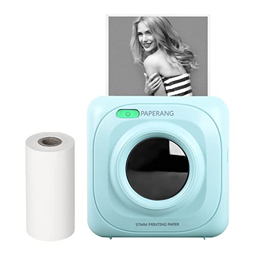 Paperang Mobile Mini Photo Printer Bluetooth Wireless Profile Journal Tutorial Post Printer with Thermal Paper Gift Free (P1S Green)