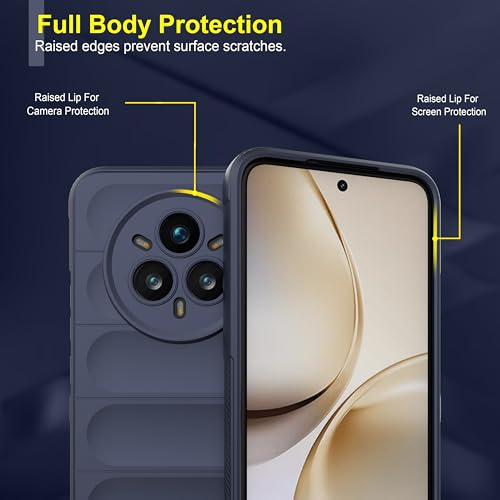 Image of amazon basics Back Case Cover for Realme 14 Pro Plus 5G | Compatible for Realme 14 Pro Plus 5G Back Case Cover | Liquid Silicon Magic with Camera Protection | Sapphire