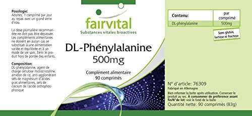 Fairvital | DL-fenylalanine 500mg - HOOG GEDOSEERD - VEGAN - 90 tabletten - DLPA, D- en L-fenylalanine - essentieel aminozuur - Afbeelding 5