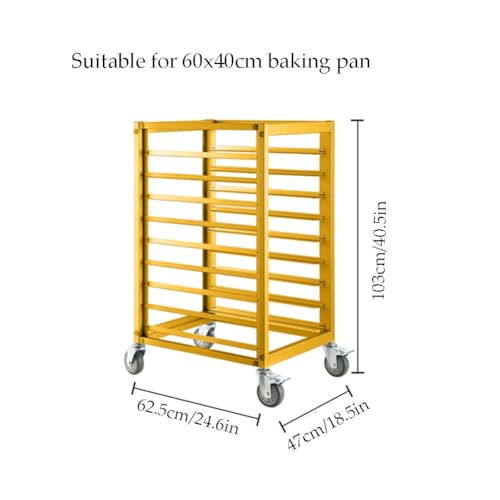 Carrito de acero inoxidable con ruedas – Carrito de bandeja móvil para restaurantes y hoteles – Heavy Du Kitchen Equint para un fácil transporte y Sto