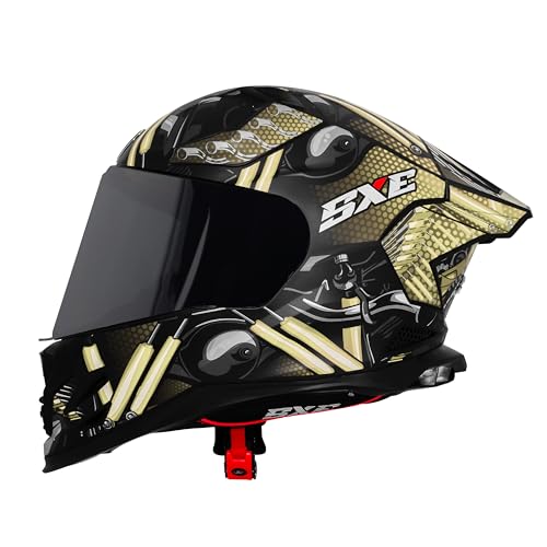 Image of Steelbird SBH-61 SXE X2 Pinlock ISI and Dot Certified Full Face Helmet for Men and with Inner Silver Sunshield