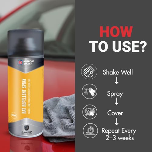 Image of Nippon Paint n-Shield Rat Repellent Coating Spray 500ml | Protects Car Engine Wires from Rats & Rodents | Long-Lasting Protective Coating | Automotive Anti-Rodent Spray for Cars & Bikes