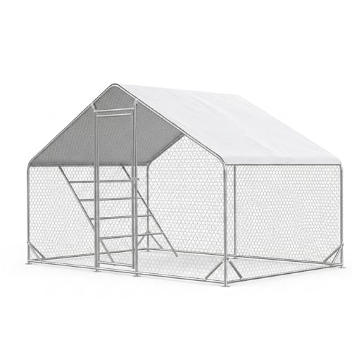 CHIKENCOOP Chicken Coop 9.8x6.5x6.5ft Large Metal...