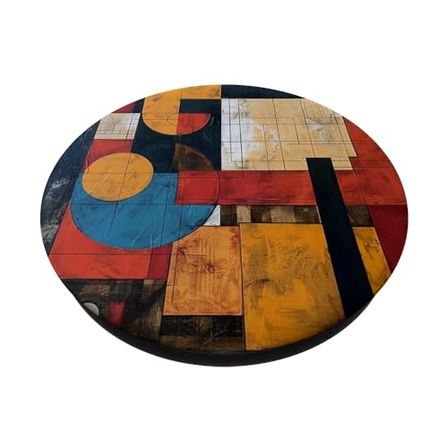 modern abstract pattern art design, Boho Abstract Geometric PopSockets Swappable PopGrip, Black - Image 2