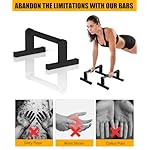 Push Up Bars | Heavey Duty Parallettes Dip Bar with Non-slip Grips for Calisthenics Planche L Sit Handstand Fitness Floor Workout, Pushup Station Handles Stand for Gym Strength Training - Image 3