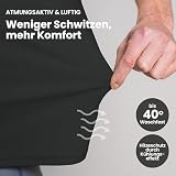 iQ-UV Shirt für Herren mit UPF 50+ Schutz Schwarz XL - Loose Fit Kurzarm Schwimmshirt für Herren mit UV-Schutz - Schnelltrocknendes Surf- & Badeshirt UV für Männer - TÜV & Oeko-TEX 100 geprüft