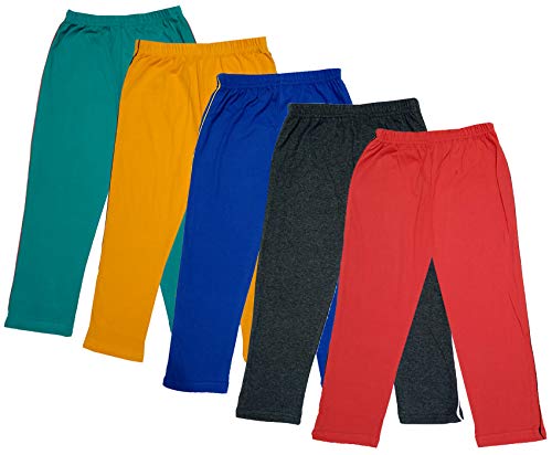 Image of IndiWeaves Girls Super Soft Cotton Solid 3 4th Leggings /Capris (Multicolor46, 12-14 Years) Pack of 5