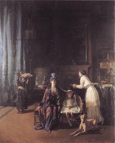 Pintura mural de John Lavery Signora con la Figlia elimina paredes vacías lienzo 60x90