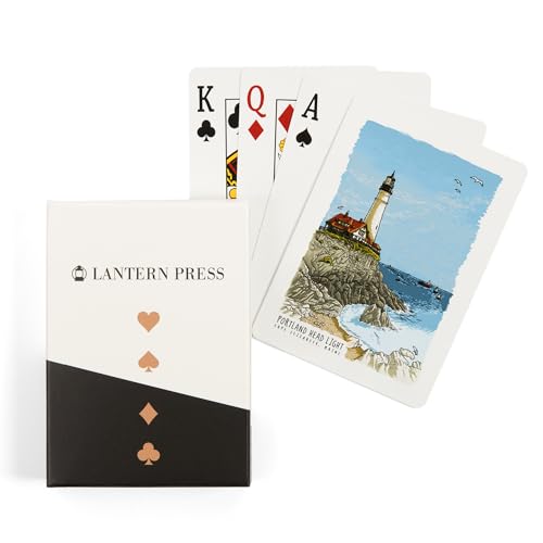 Lantern Press Portland Head Lighthouse, Naipes Poker 52