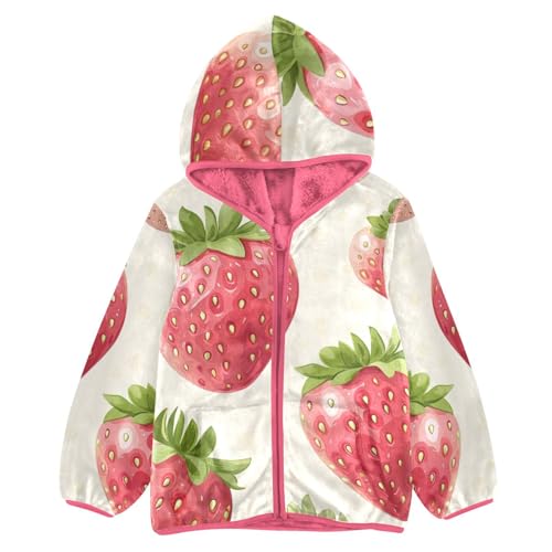 GuoChe Summer Fresh Strawberries Sherpa Coat