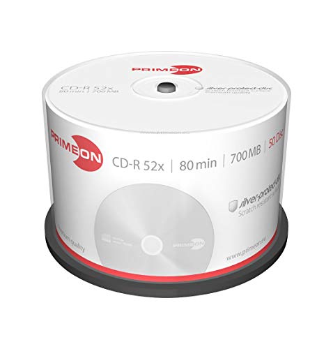 Produktbild Primeon 2761102 CD-R 80 Rohling 700 MB 50 St. Spindel Silber Matte Oberfläche