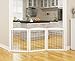 PAWLAND Extra Wide Dog gate for The House, Doorway, Stairs, Freestanding Foldable Wire Pet Gate, Pet Puppy Safety Fence, 30