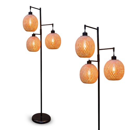 Image of Premium Decorative LED Floor Lamp & Glass Art Collection - Modern FlloNight Light - Unique Aesthetic Home Gift (Rayzen)