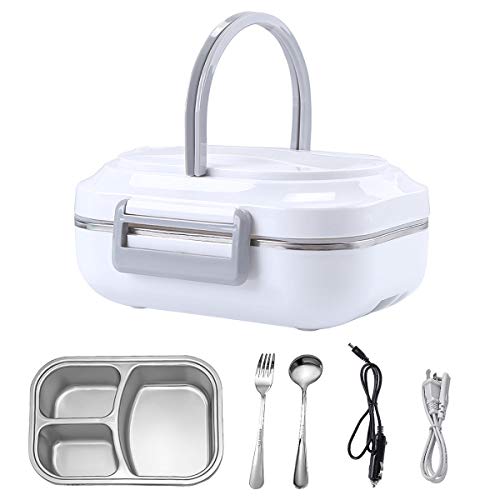 Siomeor electric Heating Lunch Box Car Home Office Travel Bento Boxes Use Food