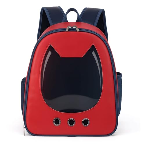 Image of Risan Pets Pet Backpack Transparent Cat & Small Dog Puppy Kitty Shihtzu Carriers for Breathable Airline Travel Approved Air Ventilation Backpack Size 16 x 13 x 9 inch Y (Grey)