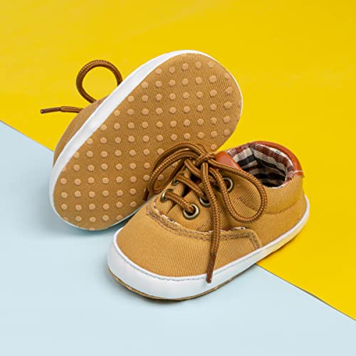 Image of Infant Baby Boys Girls Canvas Sneaker Toddler Slip On Anti Skid Newborn First Walkers Candy Shoes for 0-18 Months